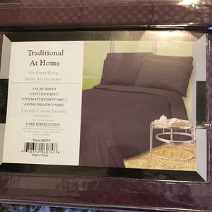 Traditional At Home 6pc King Sheet Set plum purple